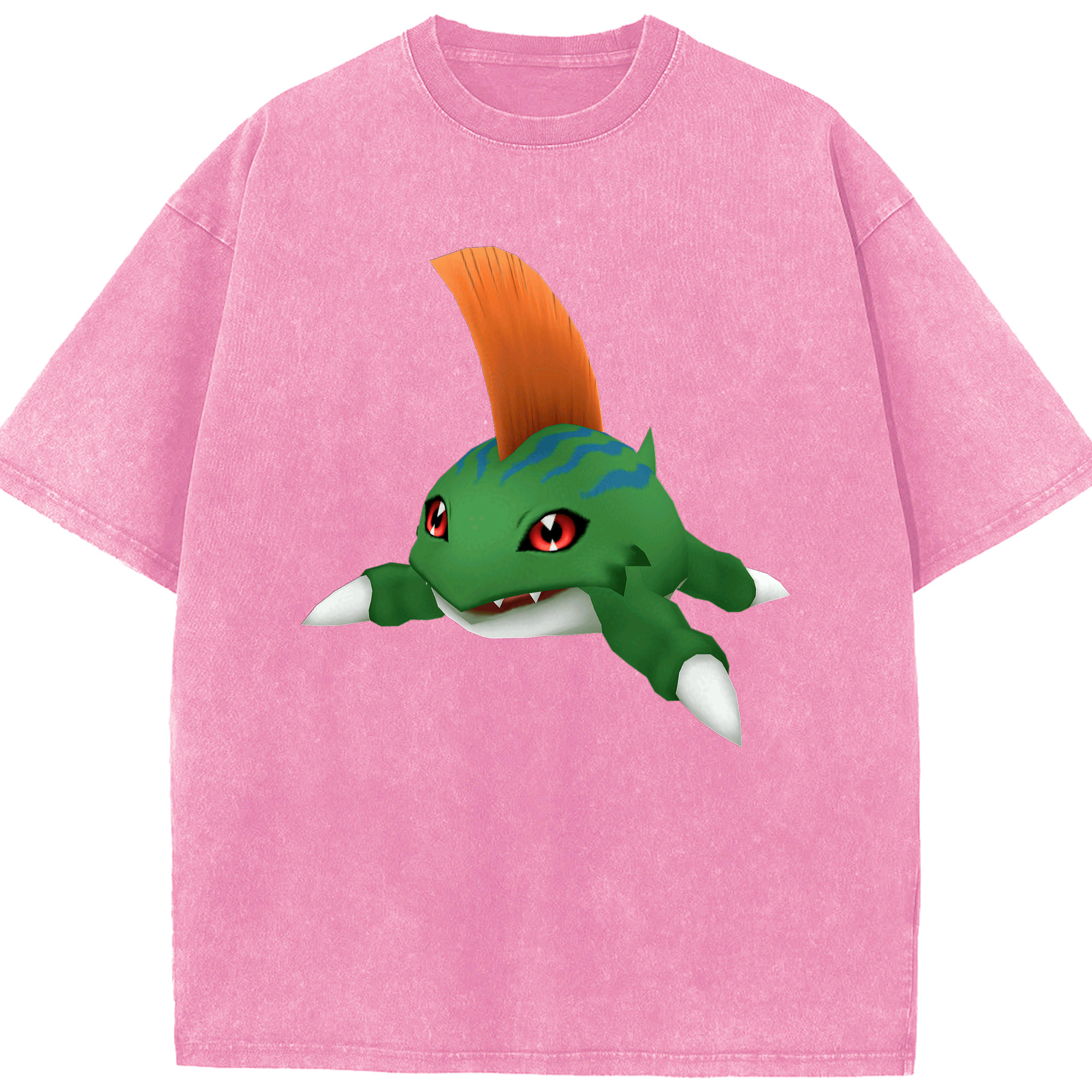 （画像用） Digimon デジタルモンスター/デジモン 綿100% ヴィンテージ風 半袖Tシャツ（フロントプリント）